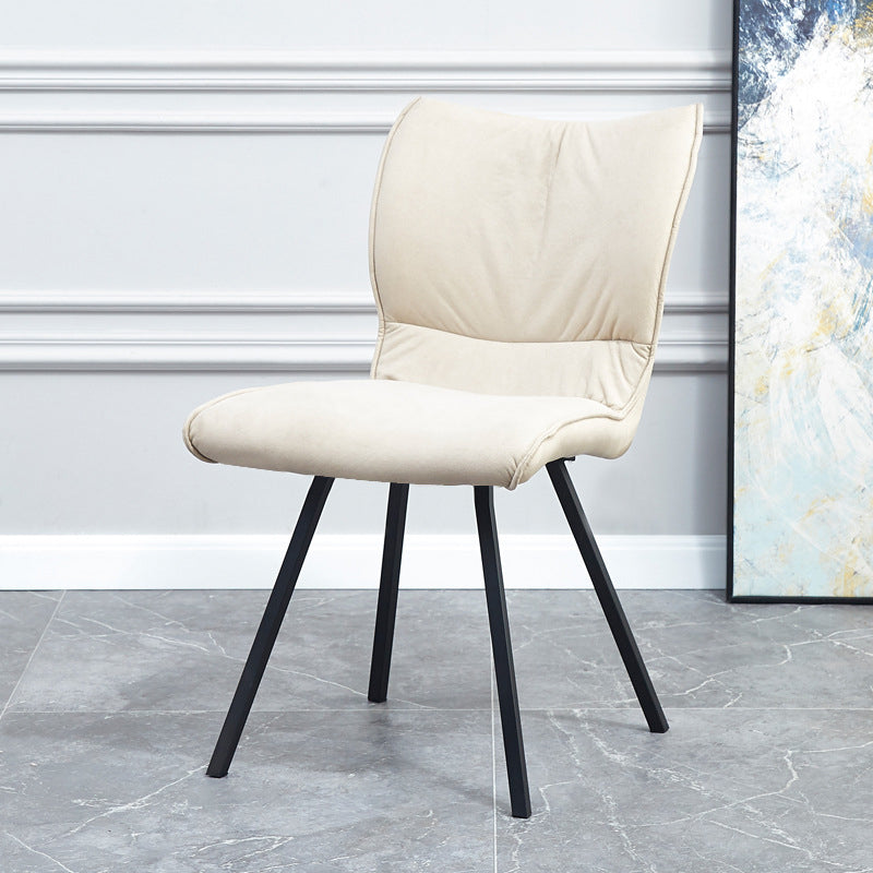 Chaise d'appoint rembourrée moderne, finition mate, chaise Parsons pour salle à manger