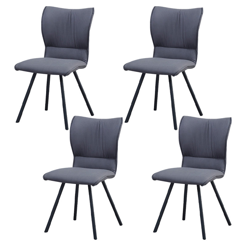 Chaise d'appoint rembourrée moderne, finition mate, chaise Parsons pour salle à manger