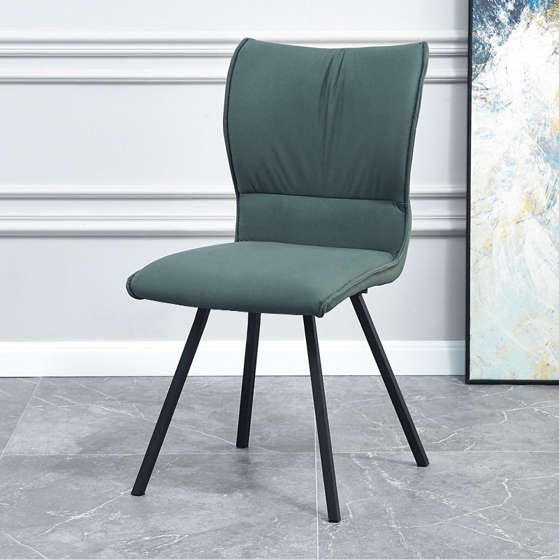 Chaise d'appoint rembourrée moderne, finition mate, chaise Parsons pour salle à manger
