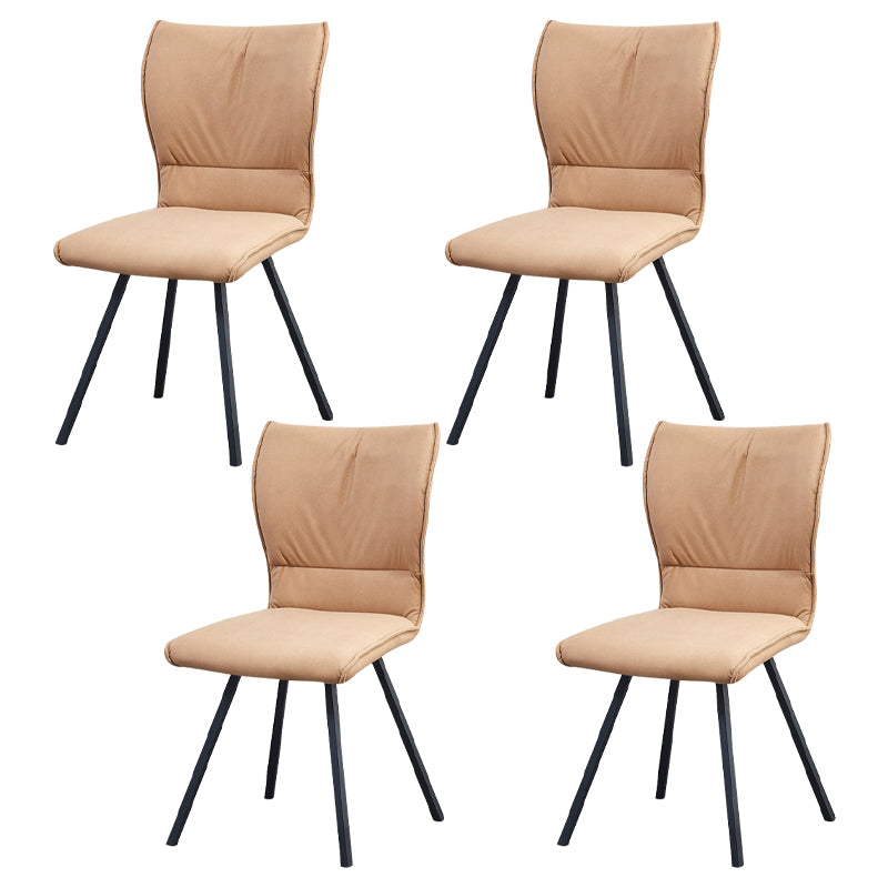 Chaise d'appoint rembourrée moderne, finition mate, chaise Parsons pour salle à manger