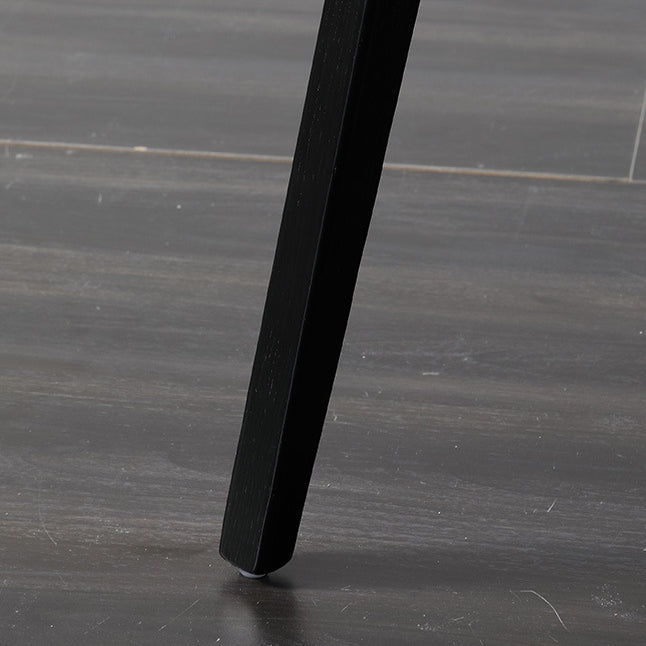 Sillas decorativas y de comedor contemporáneas Silla sin brazos Parsons curvada de cuero con acabado mate