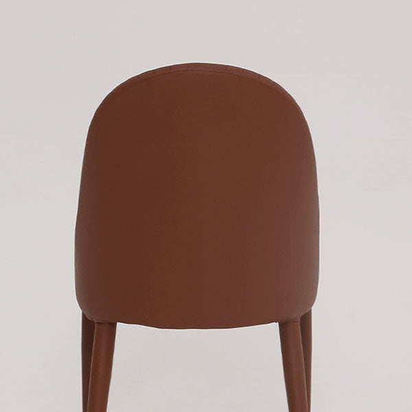 Silla sin brazos inclinada curvada de cuero moderna Silla Parsons con acabado mate para Brasserie