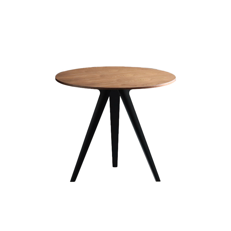 Contemporary Round Shape MDF Table Standard Kitchen Dining Table with Pedestal Base