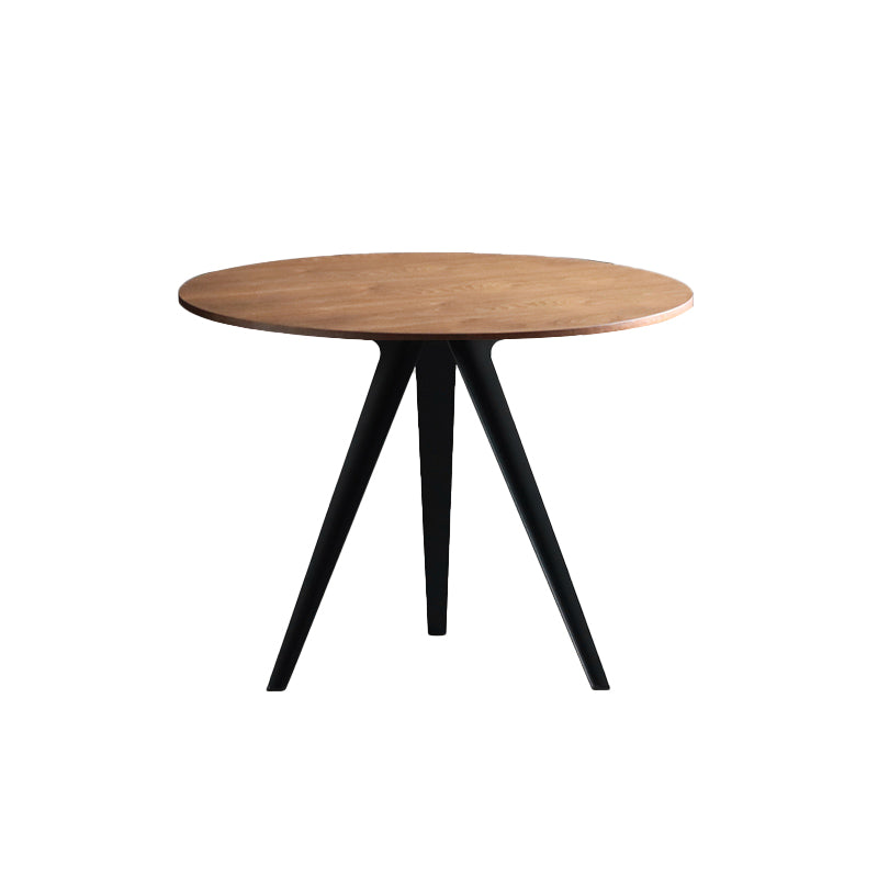 Contemporary Round Shape MDF Table Standard Kitchen Dining Table with Pedestal Base