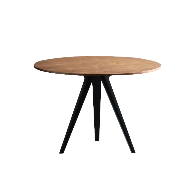 Contemporary Round Shape MDF Table Standard Kitchen Dining Table with Pedestal Base