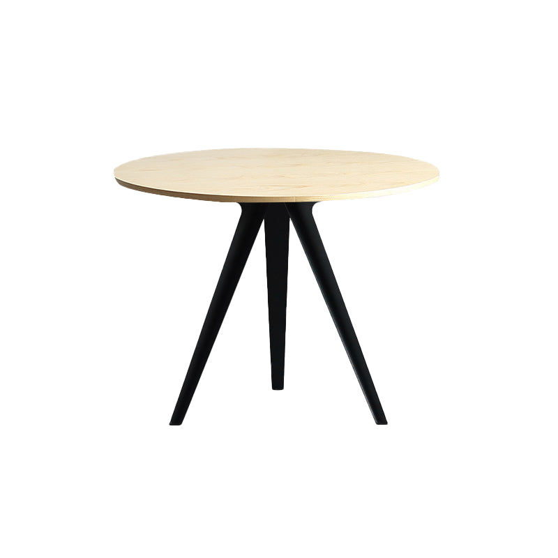 Contemporary Round Shape MDF Table Standard Kitchen Dining Table with Pedestal Base