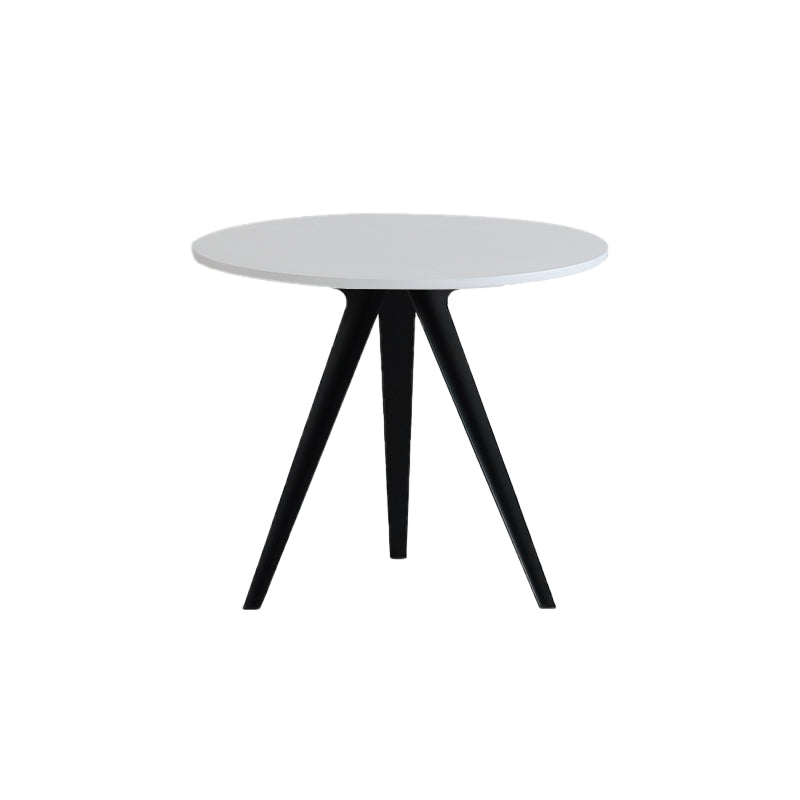Contemporary Round Shape MDF Table Standard Kitchen Dining Table with Pedestal Base