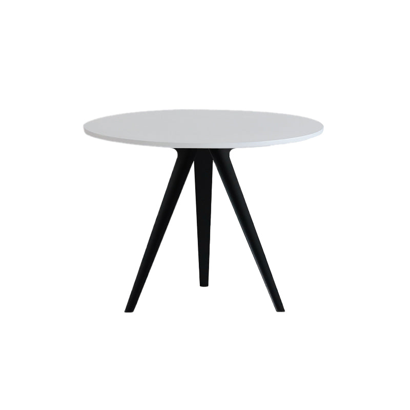Contemporary Round Shape MDF Table Standard Kitchen Dining Table with Pedestal Base