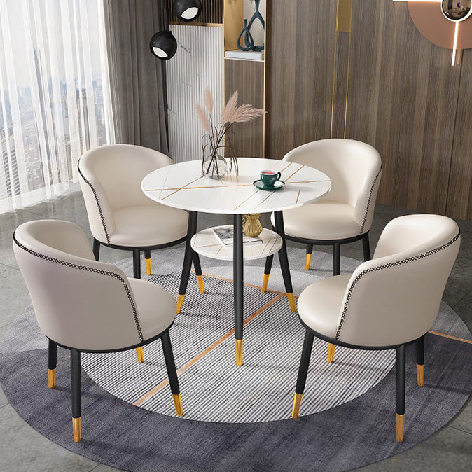 Round Dining Site Table Traditional Luxury 4-foot Stone Home Furniture