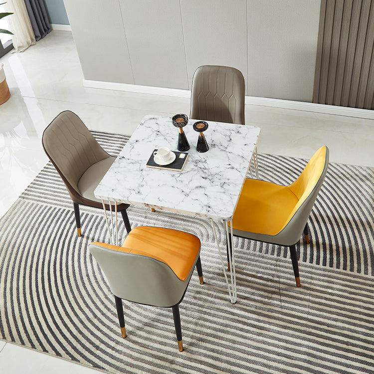 Mesa de comedor cuadrada de estilo industrial 4 Pegas Mesa de comedor para comedor para comedor