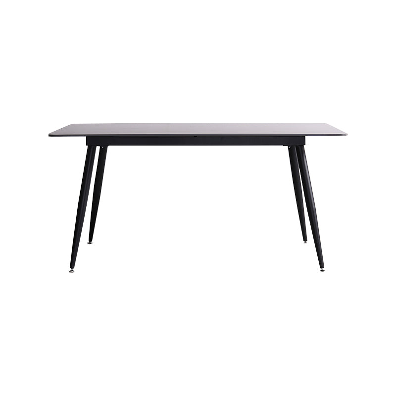 Mesa de piedra sinterizada moderna medieval para mesa rectangular de restaurantes con 4 patas