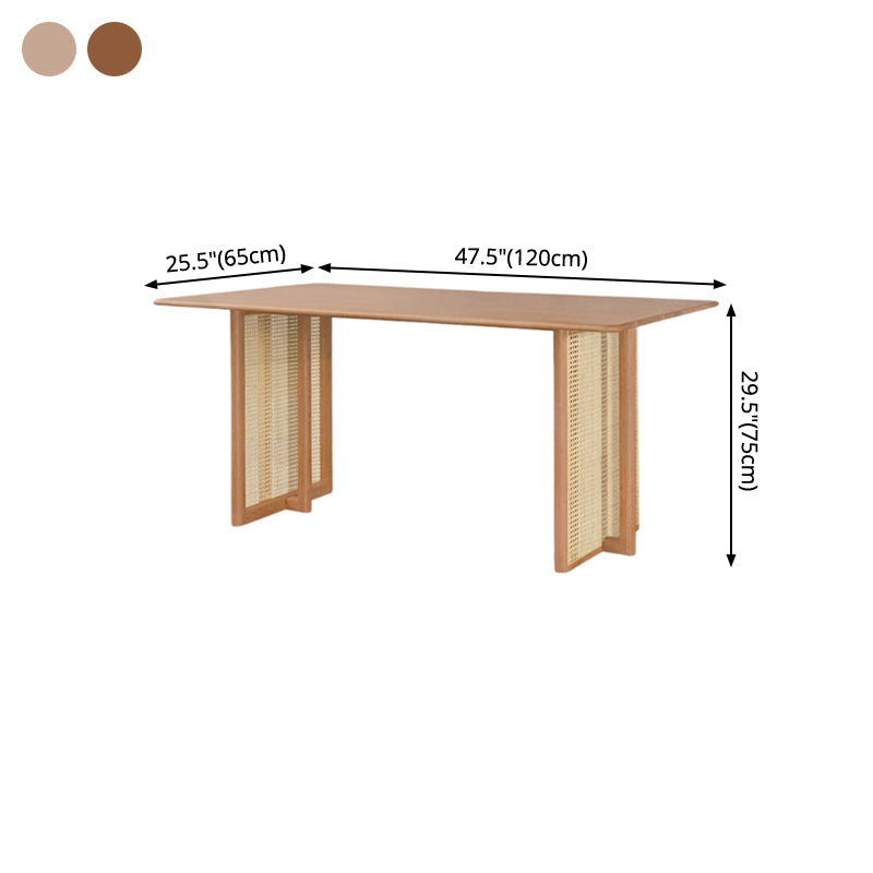 Eschenholz-Massivholz-Esstisch, Holzfarbe, Schlichtheit, fester Tisch für das Esszimmer
