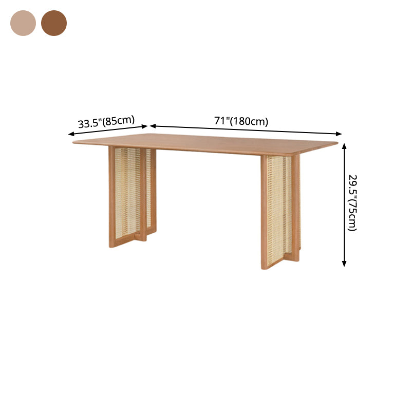 Eschenholz-Massivholz-Esstisch, Holzfarbe, Schlichtheit, fester Tisch für das Esszimmer