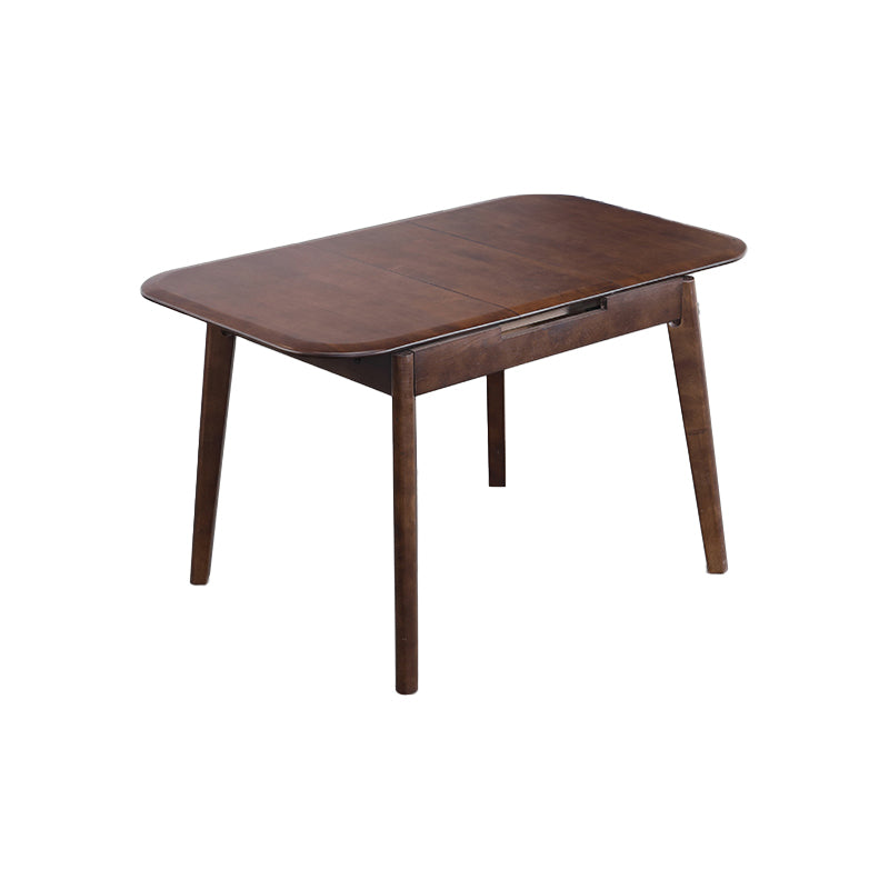 Minimalist Extendable Solid Wood Table Rectangle Shape Standard Dining Table for Kitchen