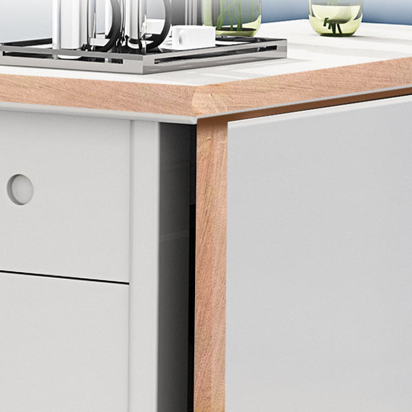 Mesa de comedor Mid-Century de 52,75 pulgadas, mesa rectangular de madera maciza para uso doméstico (solo mesa)