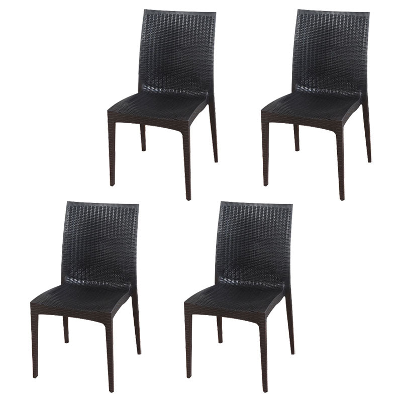 Eigentijdse stijl plastic eetstoelen eetstoelen zonder een zijstoel voor keuken (set van 4)