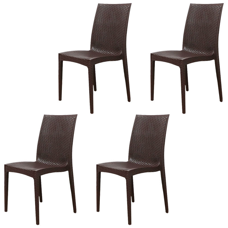 Eigentijdse stijl plastic eetstoelen eetstoelen zonder een zijstoel voor keuken (set van 4)
