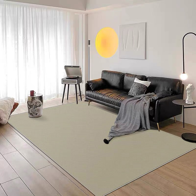 Modern Rug Polyester Solid Color Rug Washable Rug for Living Room