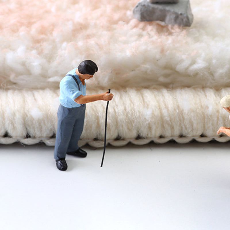 Tapis moderne de couleur claire, en Polyester, avec support antidérapant, pour la décoration de la maison