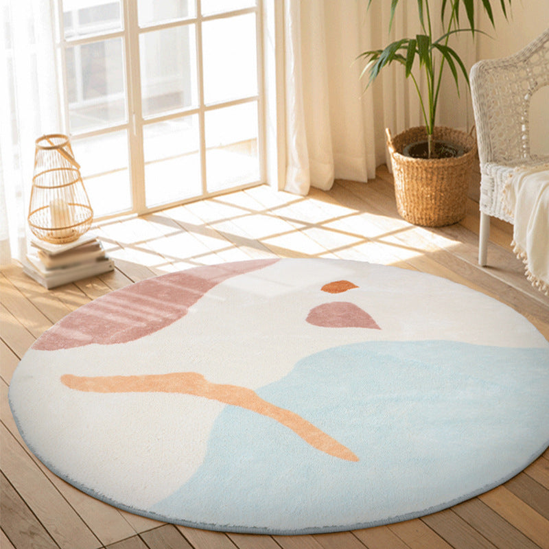 Indoor Rug Light Color Rug Stain Resistant Anti-Slip Pet Friendly Rug for Home Decor