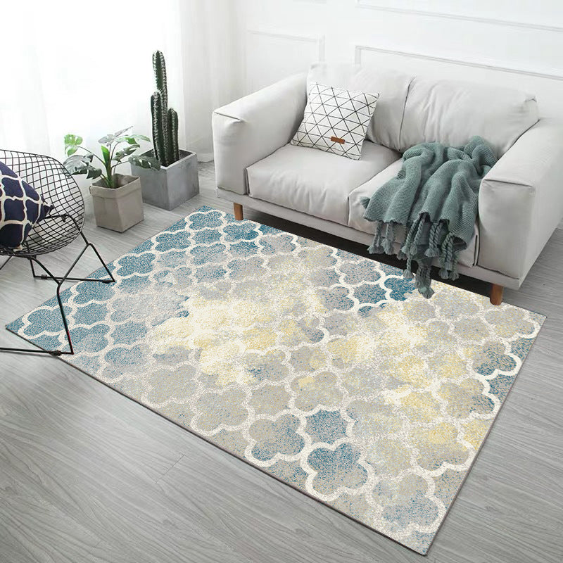 Modern Geometry Rug Polyester Rug Stain Resistant Carpet for Home Decor