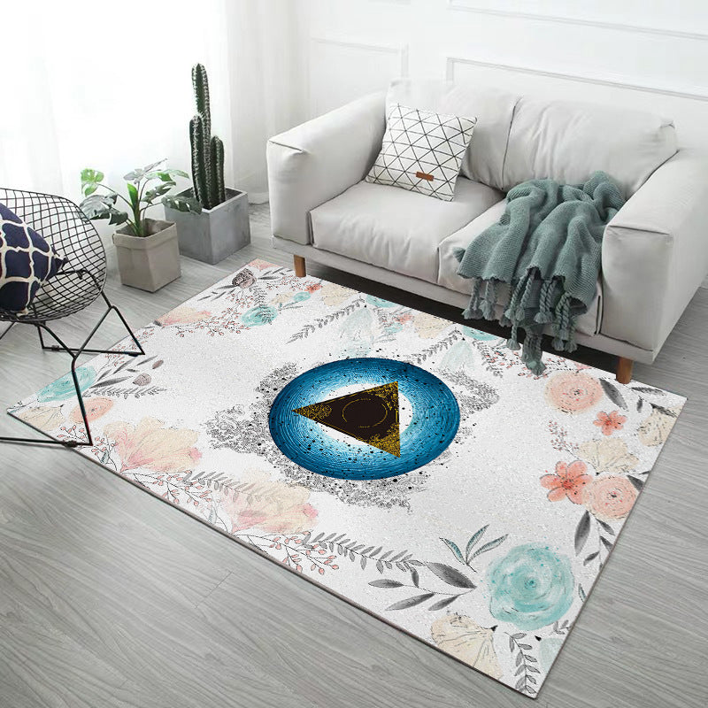 Modern Geometry Rug Polyester Rug Stain Resistant Carpet for Home Decor