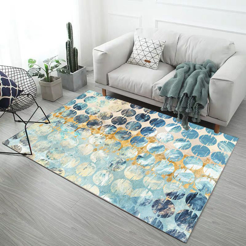 Modern Geometry Rug Polyester Rug Stain Resistant Carpet for Home Decor