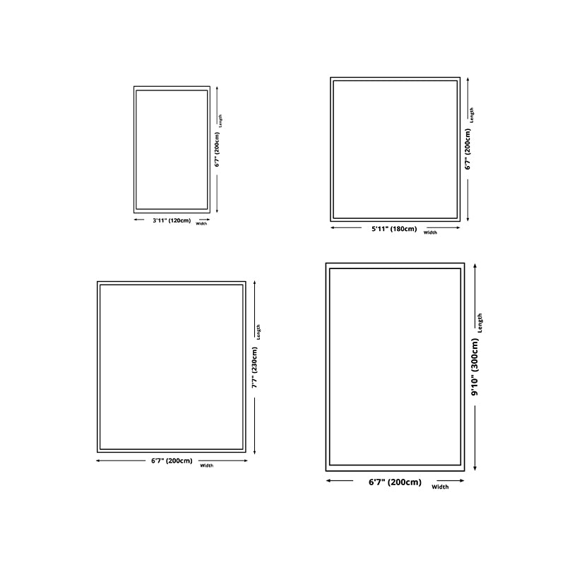 Lattice Geometry Rug Indoor Rug Anti-Slip Washable Easy Care Area Carpet for Bedroom