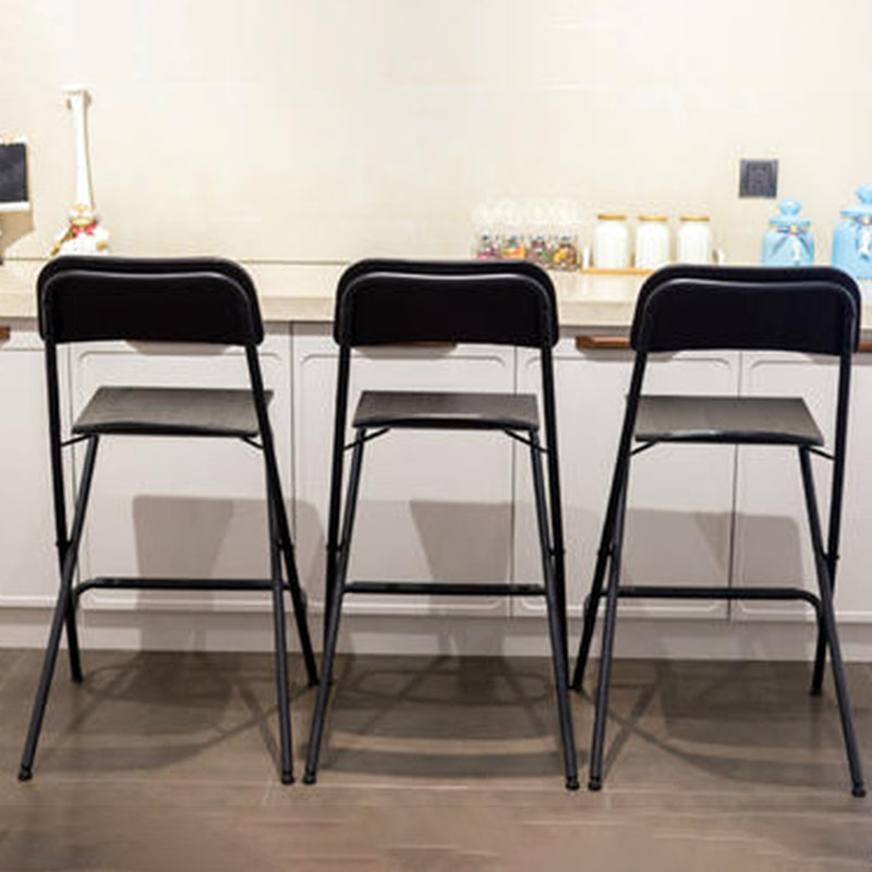 Nordic Wood Folding Barstool Simple Indoor Tall Stool with Square Seat, 1 Piece