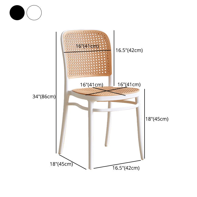 Nordic Plastic Simple Barhocker Indoor Hoher Hocker mit Sitz aus Rattanimitat