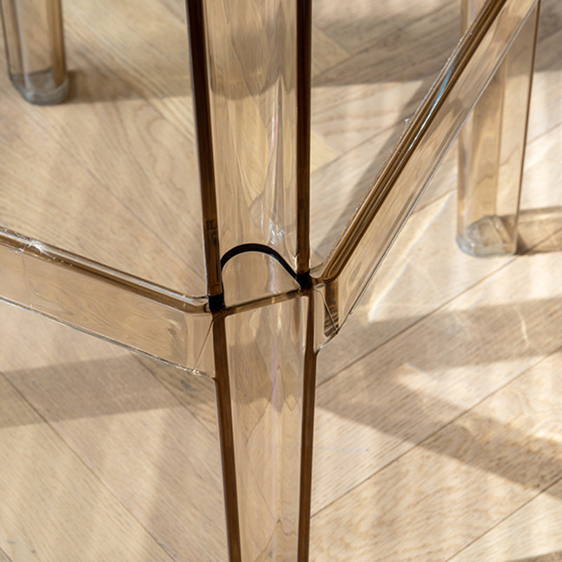Nordic Style Stackable Barstool Transparent Plastic Bar Stool for Dinning Room