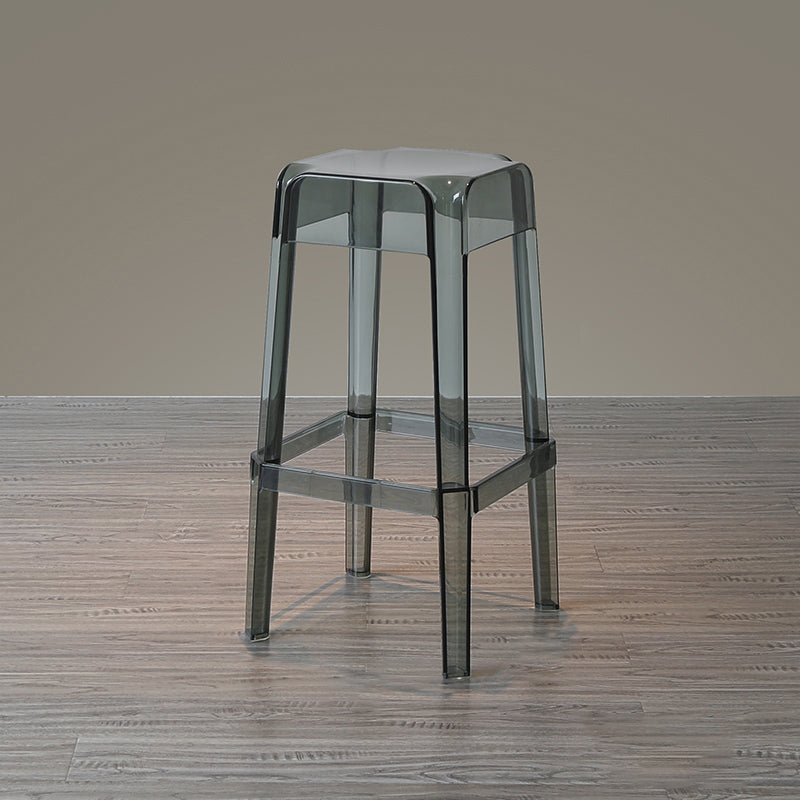 Nordic Style Stackable Barstool Transparent Plastic Bar Stool for Dinning Room