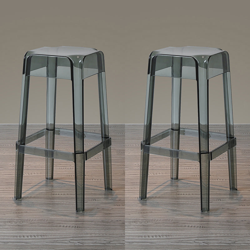 Nordic Style Stackable Barstool Transparent Plastic Bar Stool for Dinning Room