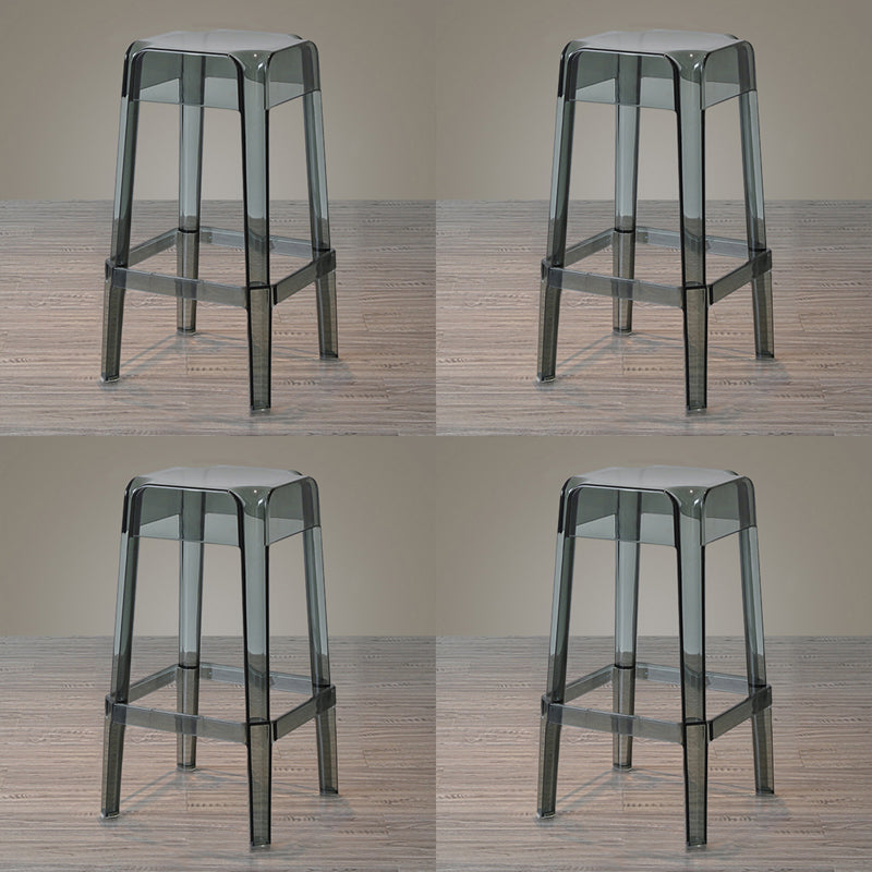 Nordic Style Stackable Barstool Transparent Plastic Bar Stool for Dinning Room
