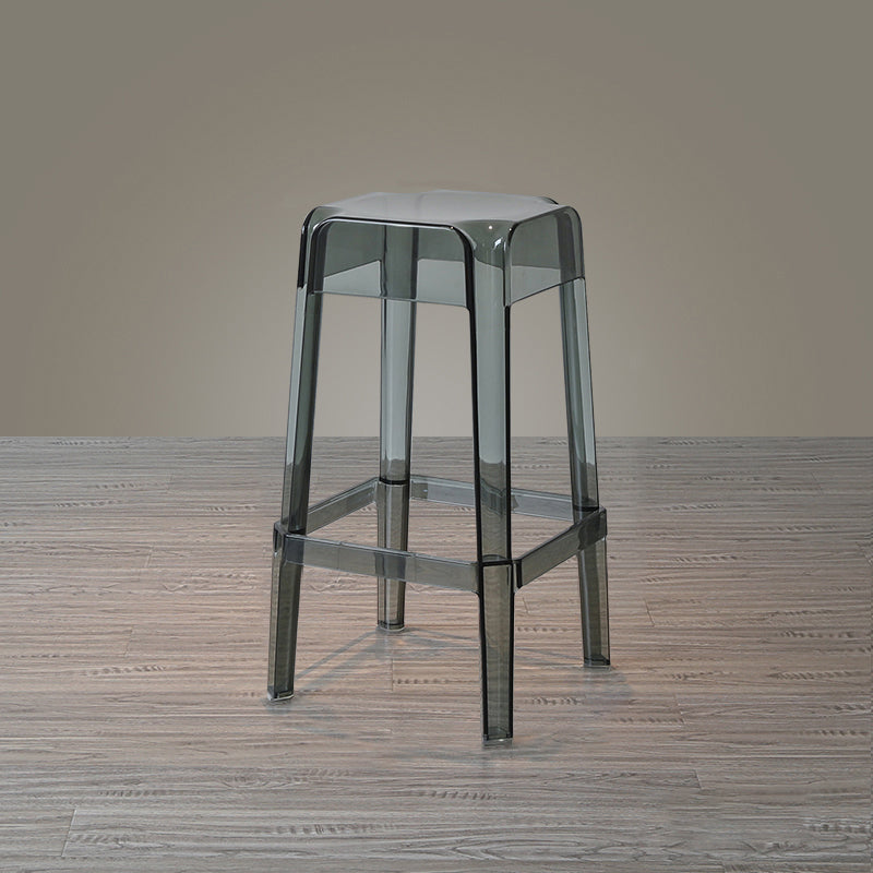 Nordic Style Stackable Barstool Transparent Plastic Bar Stool for Dinning Room