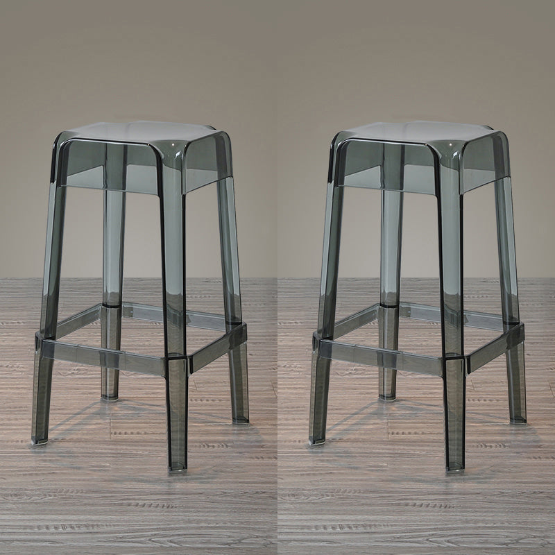 Nordic Style Stackable Barstool Transparent Plastic Bar Stool for Dinning Room