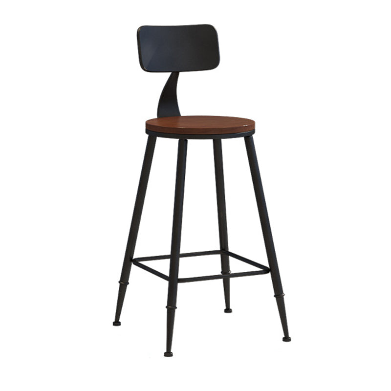 Industrial Style Barstool Indoor Metal 4 Legs Bar Stool for Coffee Shop