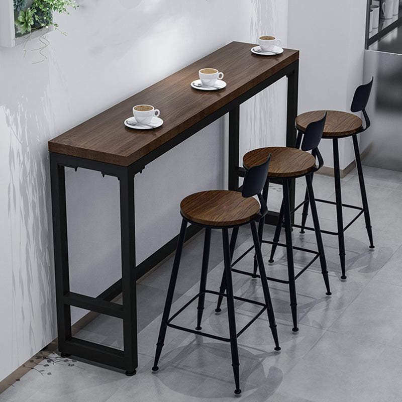 Industrial Style Barstool Indoor Metal 4 Legs Bar Stool for Coffee Shop