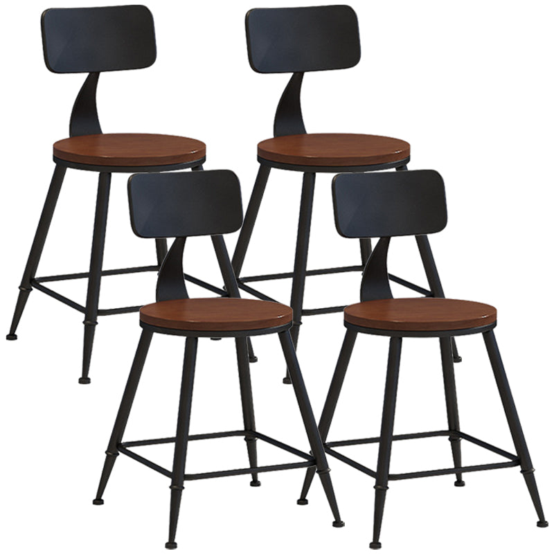 Industrial Style Barstool Indoor Metal 4 Legs Bar Stool for Coffee Shop