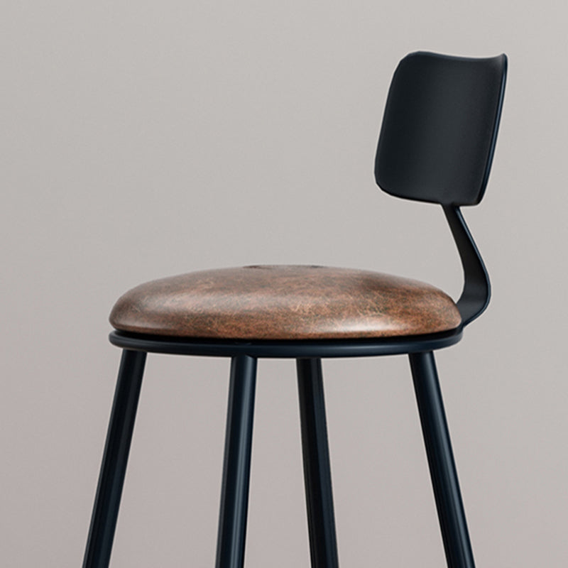 Industrial Style Barstool Indoor Metal 4 Legs Bar Stool for Coffee Shop