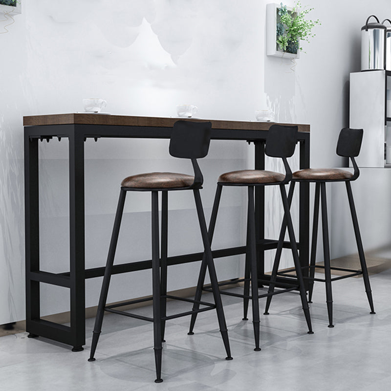 Industrial Style Barstool Indoor Metal 4 Legs Bar Stool for Coffee Shop