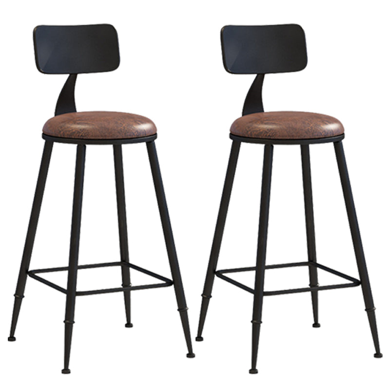 Industrial Style Barstool Indoor Metal 4 Legs Bar Stool for Coffee Shop