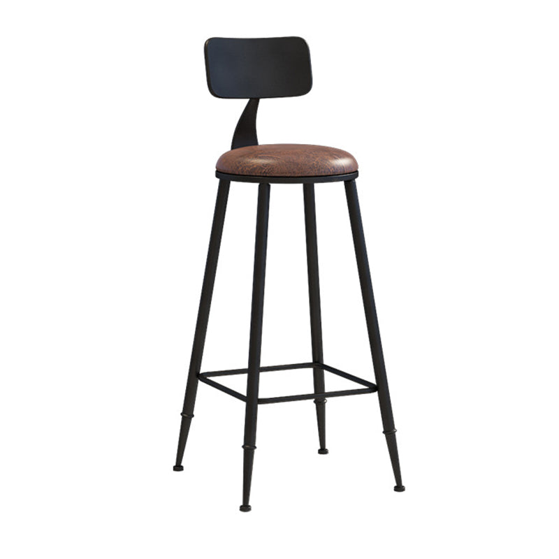 Industrial Style Barstool Indoor Metal 4 Legs Bar Stool for Coffee Shop