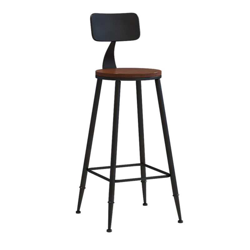 Industrial Style Barstool Indoor Metal 4 Legs Bar Stool for Coffee Shop