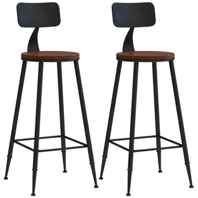 Industrial Style Barstool Indoor Metal 4 Legs Bar Stool for Coffee Shop