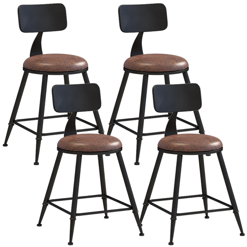Industrial Style Barstool Indoor Metal 4 Legs Bar Stool for Coffee Shop