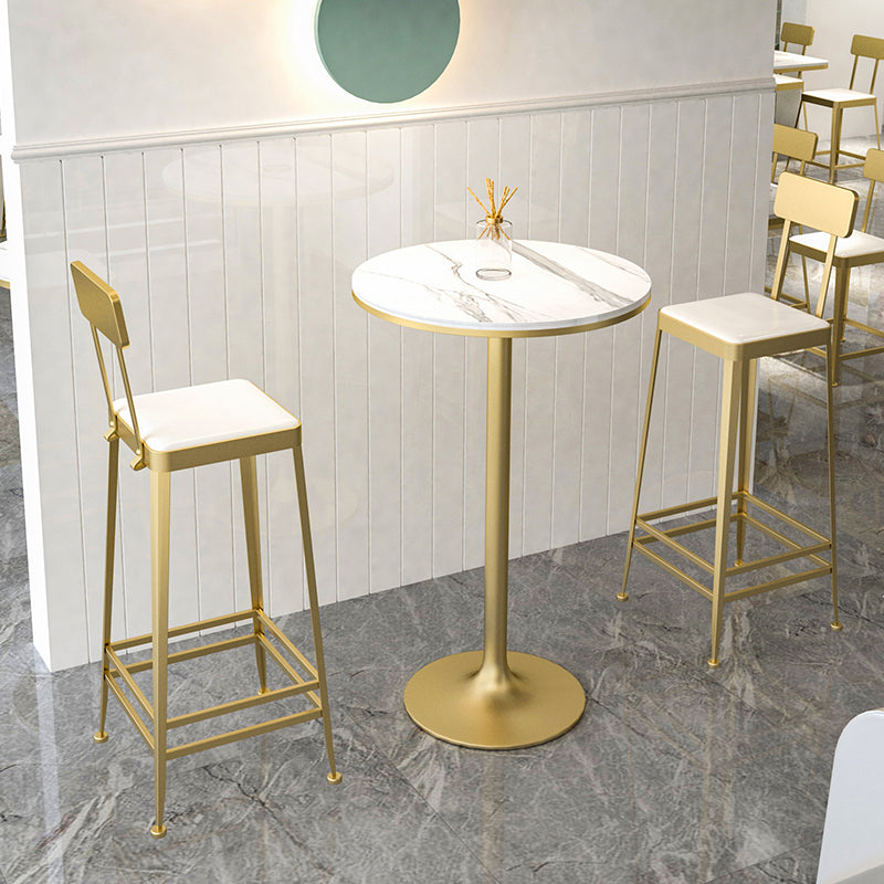 Nordic Style Barstool Indoor Metal 4 Legs Bar Stool for Coffee Shop