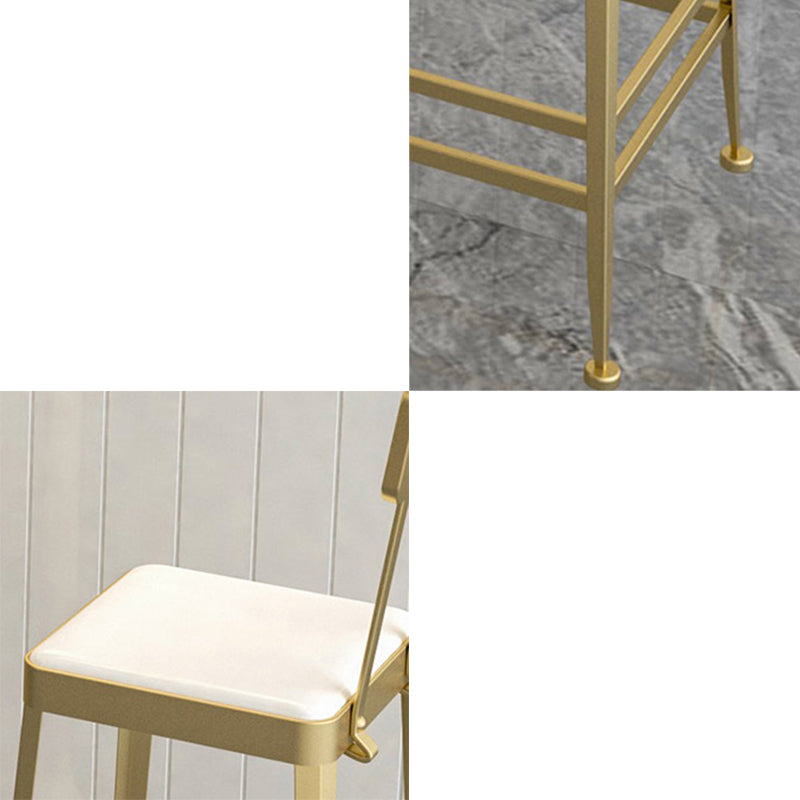 Nordic Style Barstool Indoor Metal 4 Legs Bar Stool for Coffee Shop