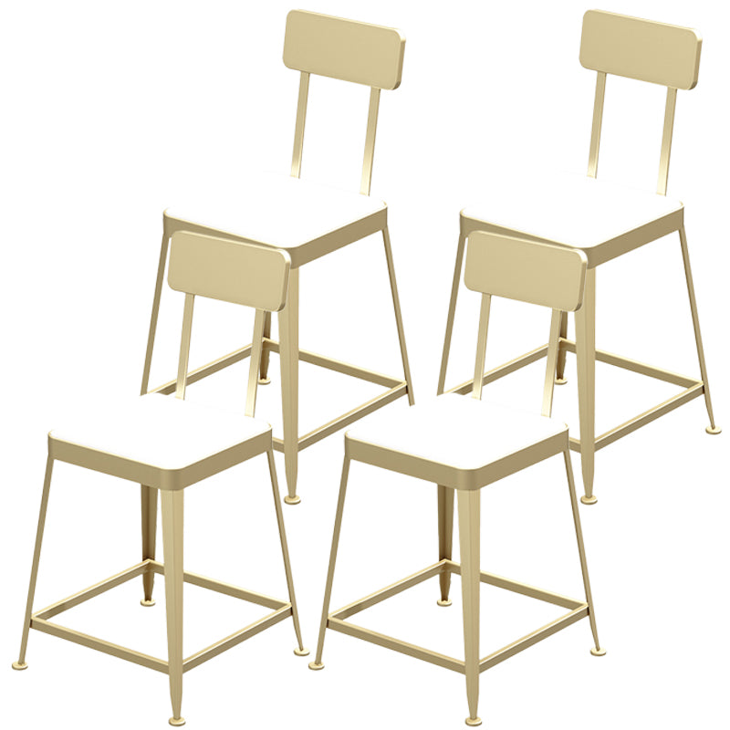 Nordic Style Barstool Indoor Metal 4 Legs Bar Stool for Coffee Shop
