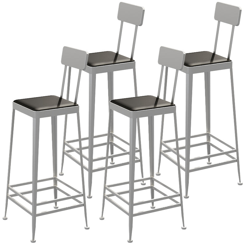 Nordic Style Barstool Indoor Metal 4 Legs Bar Stool for Coffee Shop